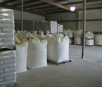 50 lbs. bags, ready for delivery 50 lbs. bags, ready for delivery